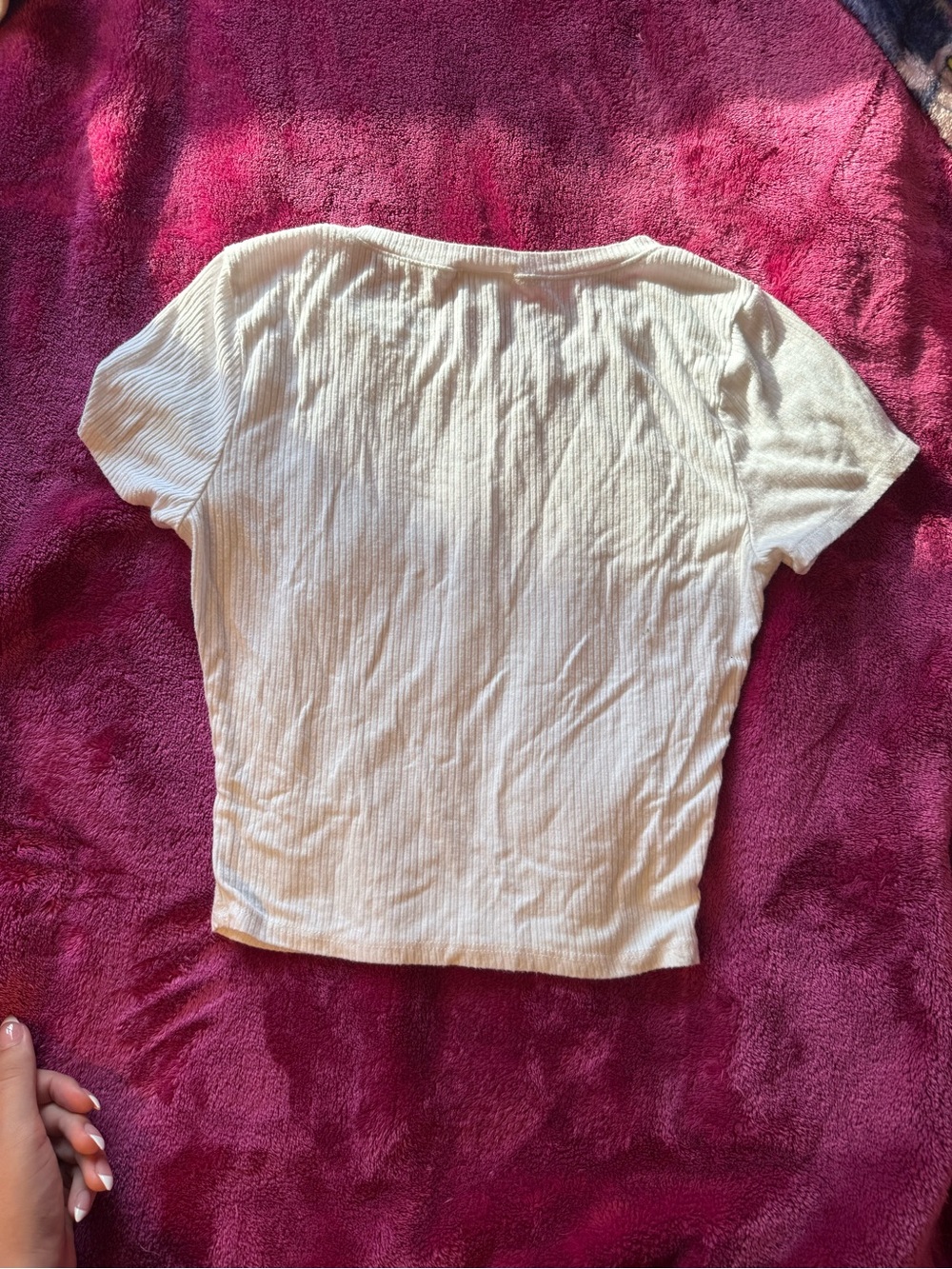 Bozzolo White Ribbed Tank Top - Picture 3 of 3